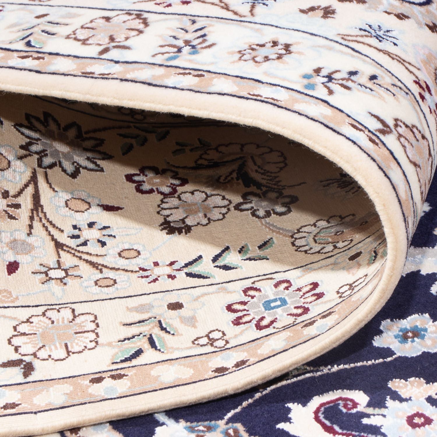 Tapis persan - Nain - Premium - 306 x 207 cm - bleu foncé
