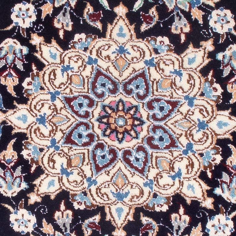 Tapis persan - Nain - Premium - 76 x 50 cm - bleu foncé
