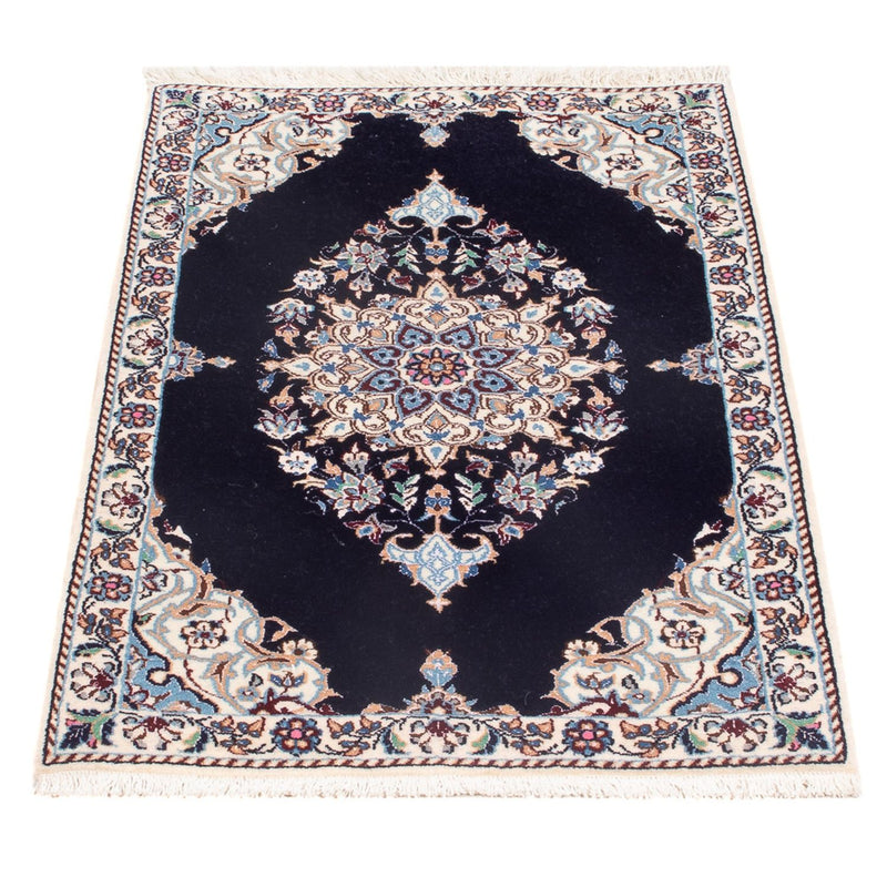 Tapis persan - Nain - Premium - 76 x 50 cm - bleu foncé