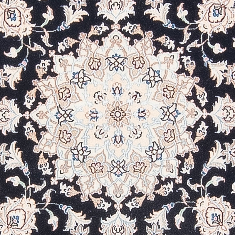 Tapis persan - Nain - Premium ronde  - 105 x 104 cm - bleu foncé