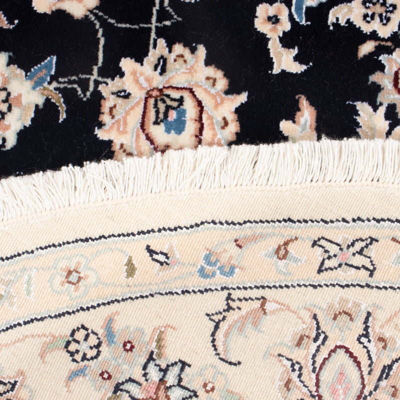 Tapis persan - Nain - Premium ronde  - 105 x 104 cm - bleu foncé