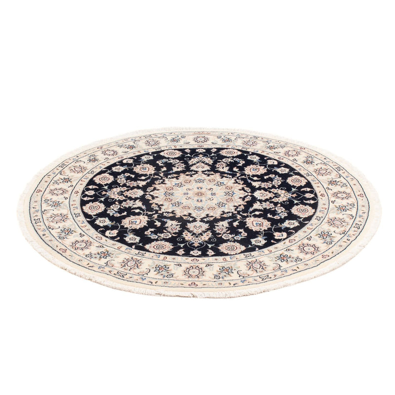 Tapis persan - Nain - Premium ronde  - 105 x 104 cm - bleu foncé