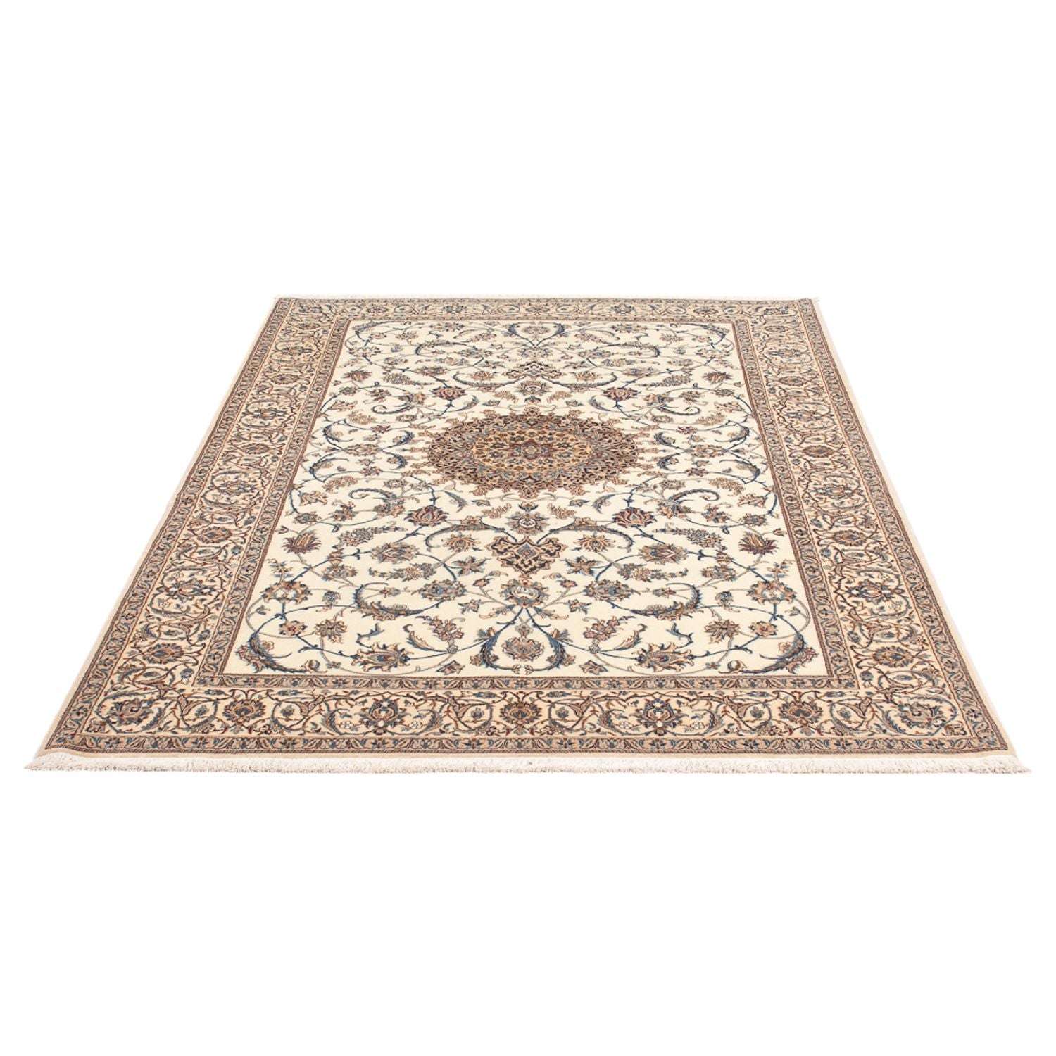 Tapis persan - Nain - Premium - 203 x 127 cm - beige clair