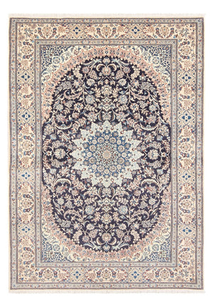 Tapis persan - Nain - Premium - 195 x 130 cm - bleu foncé