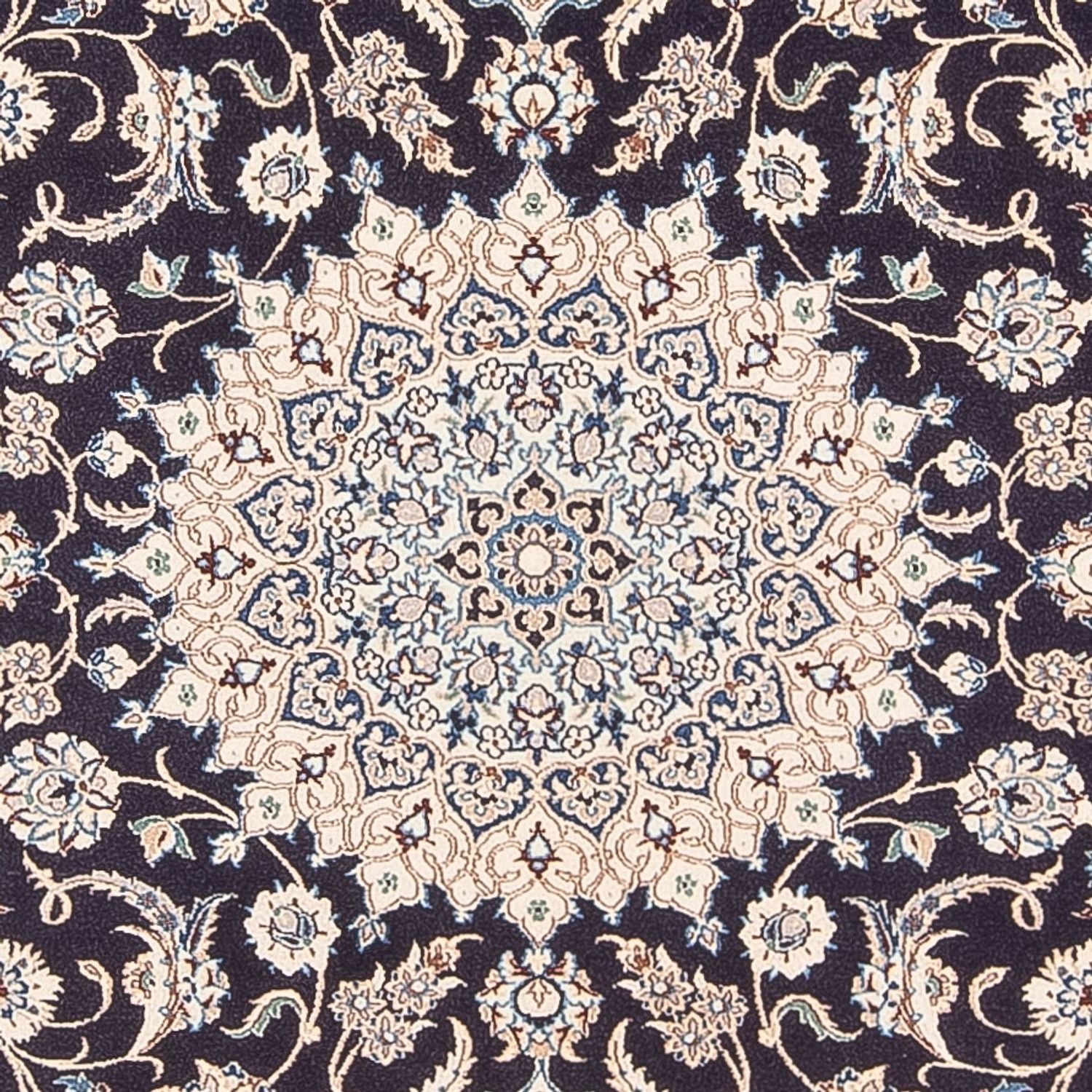 Tapis persan - Nain - Premium - 200 x 130 cm - bleu foncé