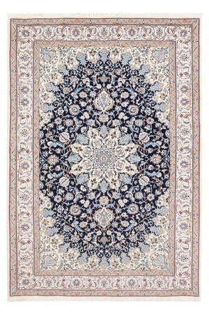 Tapis persan - Nain - Premium - 198 x 130 cm - bleu foncé