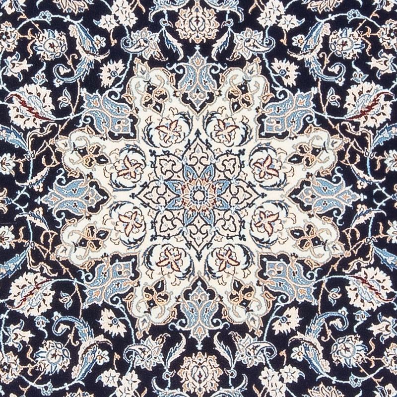 Tapis persan - Nain - Premium - 198 x 130 cm - bleu foncé