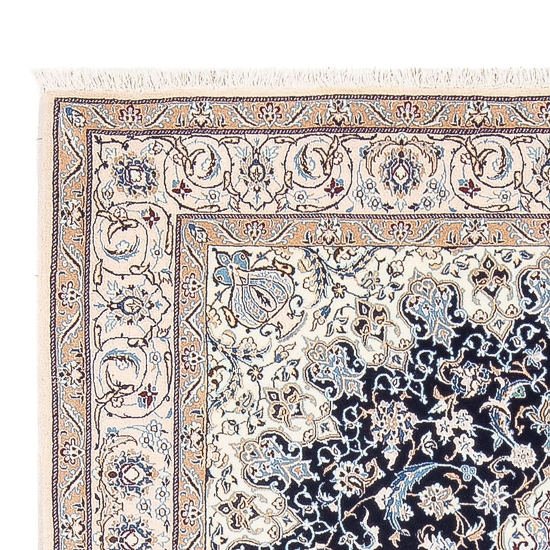 Tapis persan - Nain - Premium - 198 x 130 cm - bleu foncé