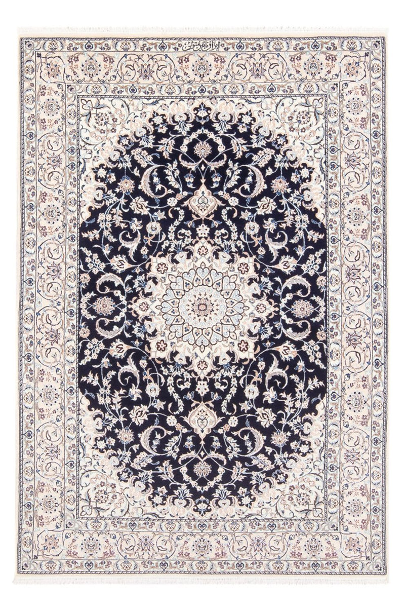 Tapis persan - Nain - Premium - 175 x 128 cm - bleu foncé