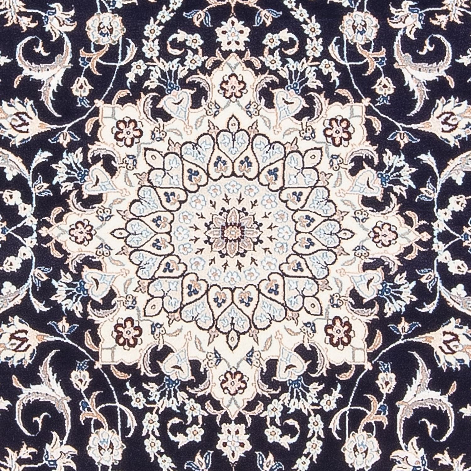 Tapis persan - Nain - Premium - 175 x 128 cm - bleu foncé