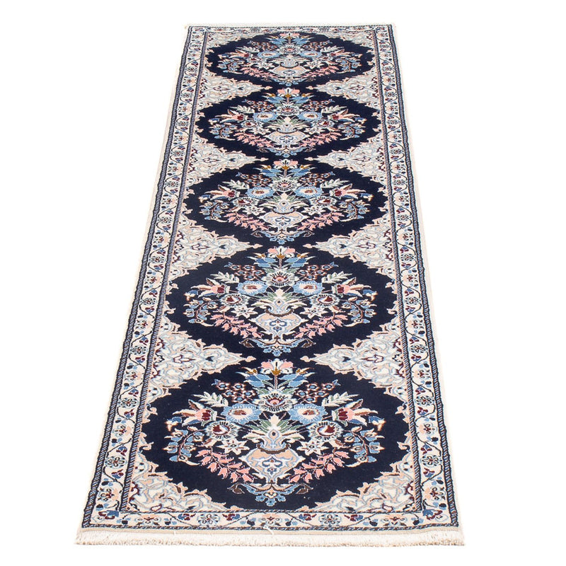 Tapis de couloir Tapis persan - Nain - Premium - 202 x 46 cm - bleu foncé