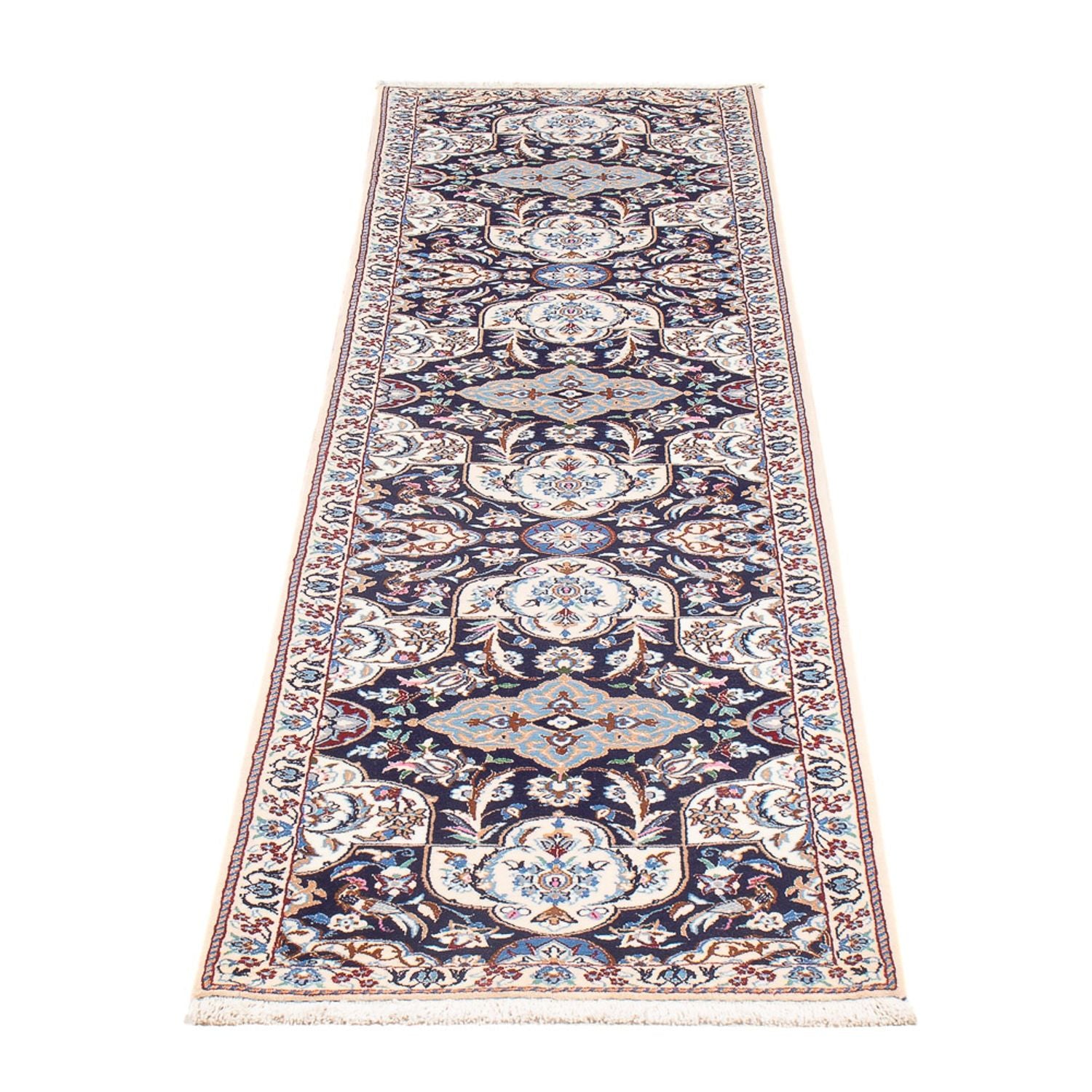 Läufer Perser - Nain - Premium - 220 x 52 cm - dunkelblau