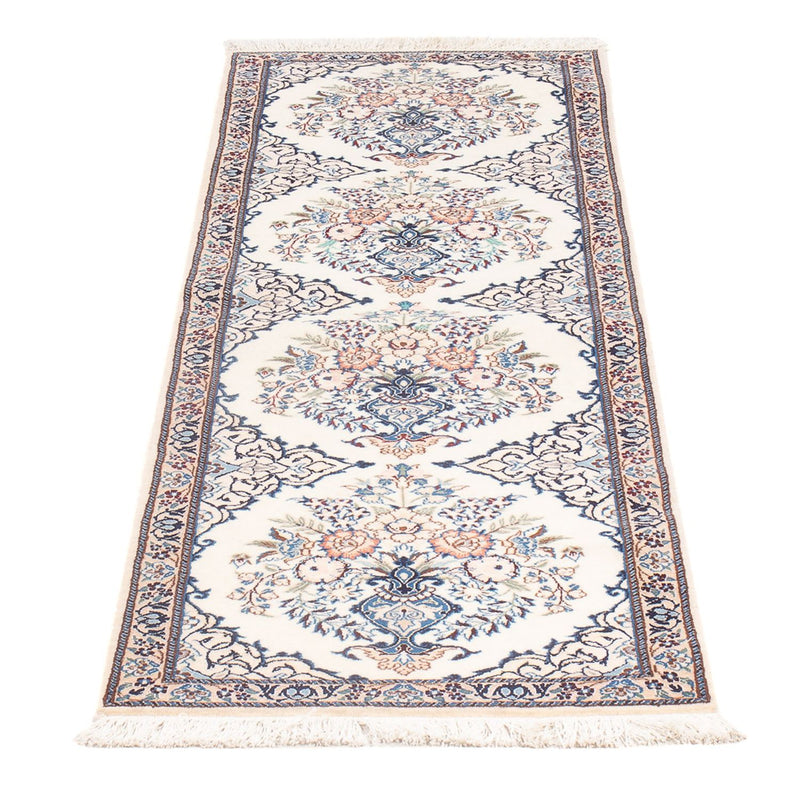 Tapis de couloir Tapis persan - Nain - Premium - 155 x 48 cm - crème