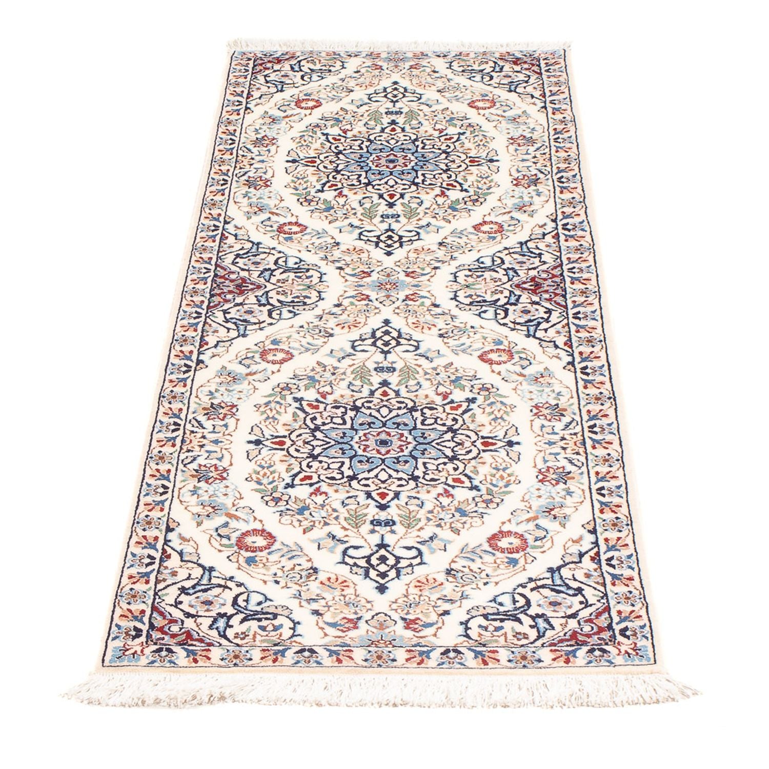 Tapis de couloir Tapis persan - Nain - Premium - 153 x 46 cm - crème