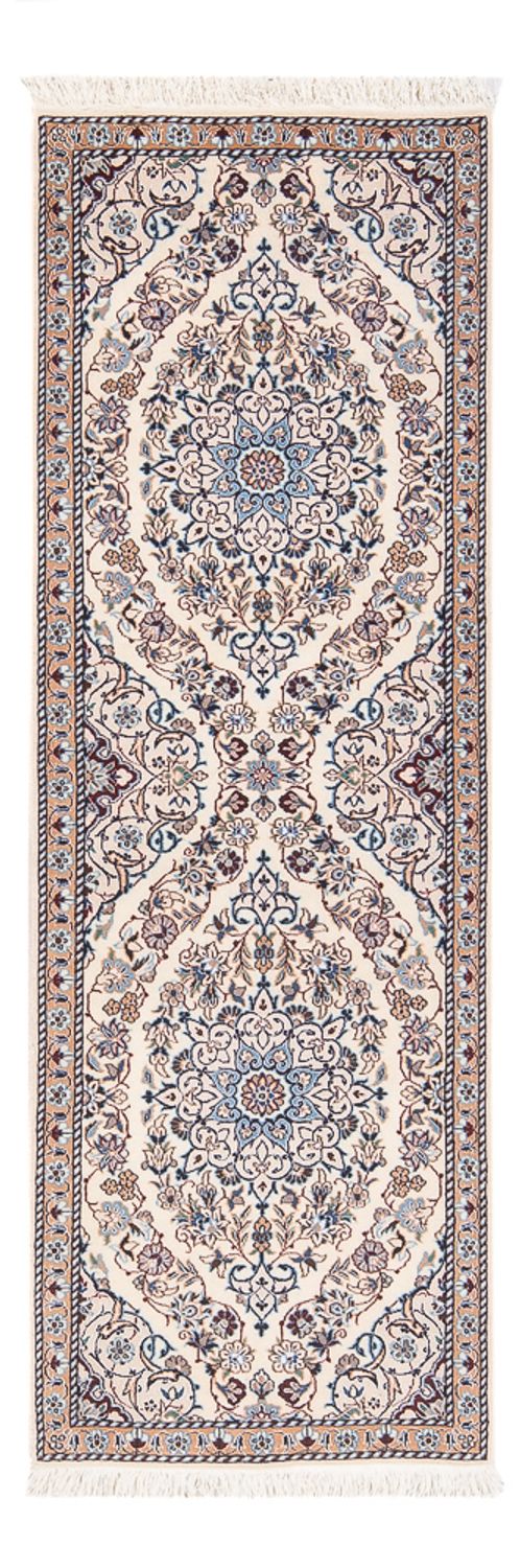 Tapis de couloir Tapis persan - Nain - Premium - 150 x 50 cm - crème