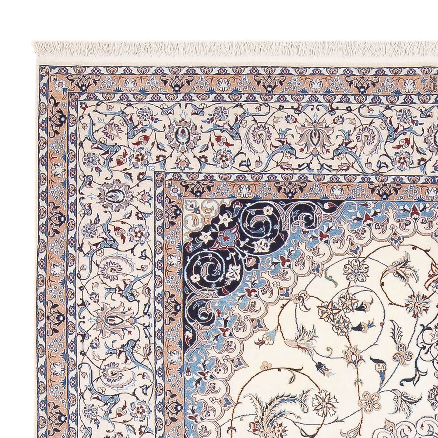 Tapis persan - Nain - Premium - 263 x 210 cm - crème