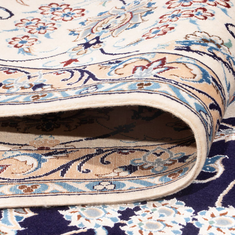 Tapis persan - Nain - Premium - 260 x 205 cm - bleu foncé