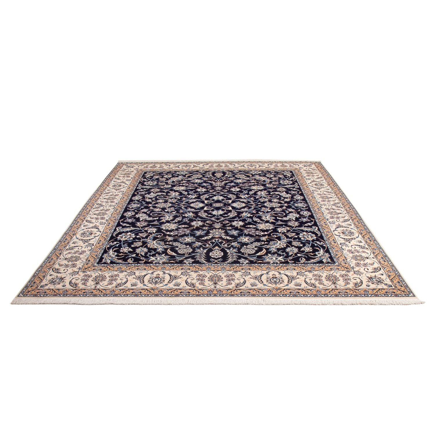 Tapis persan - Nain - Premium - 260 x 205 cm - bleu foncé