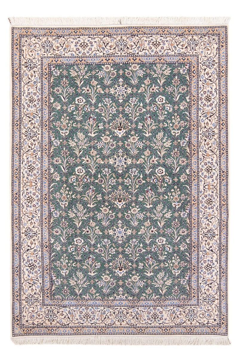 Tapis persan - Nain - Premium - 205 x 130 cm - vert menthe