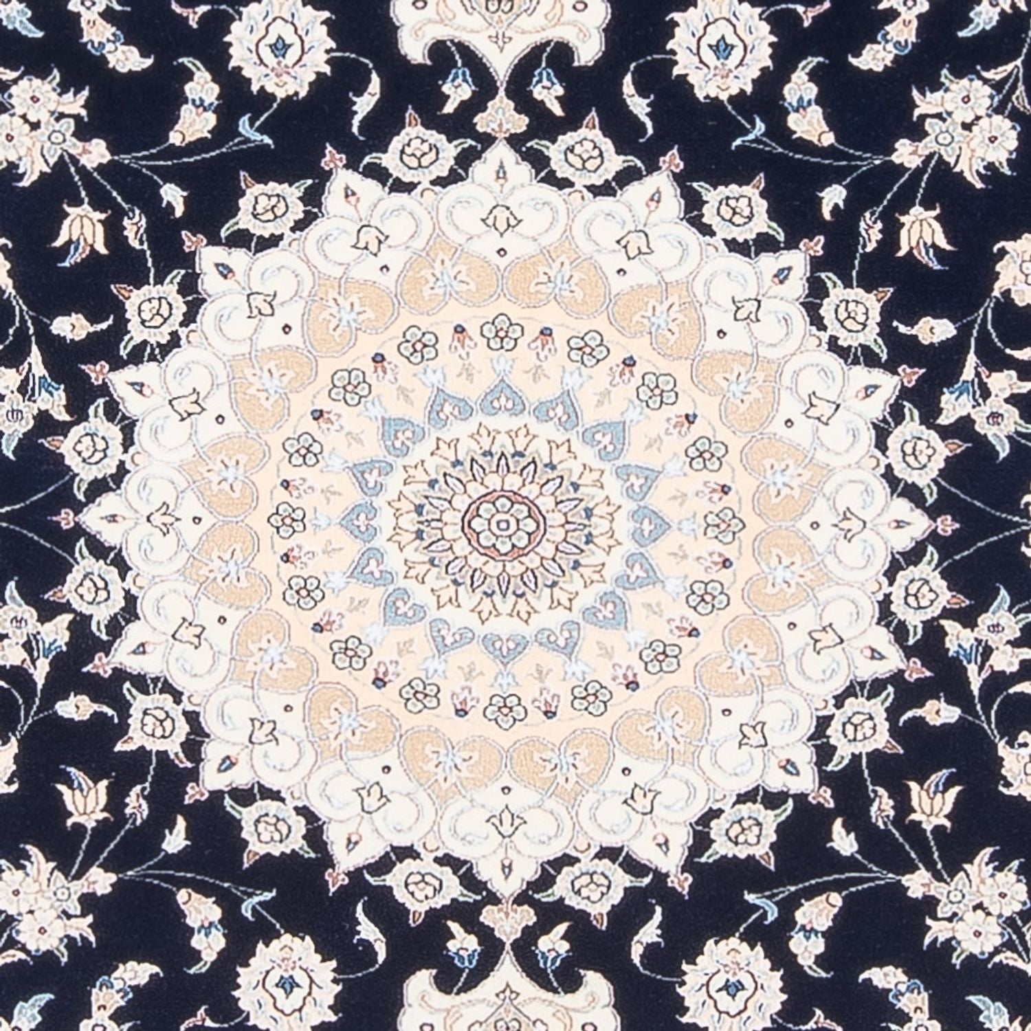 Tapis persan - Nain - Premium - 198 x 132 cm - bleu foncé