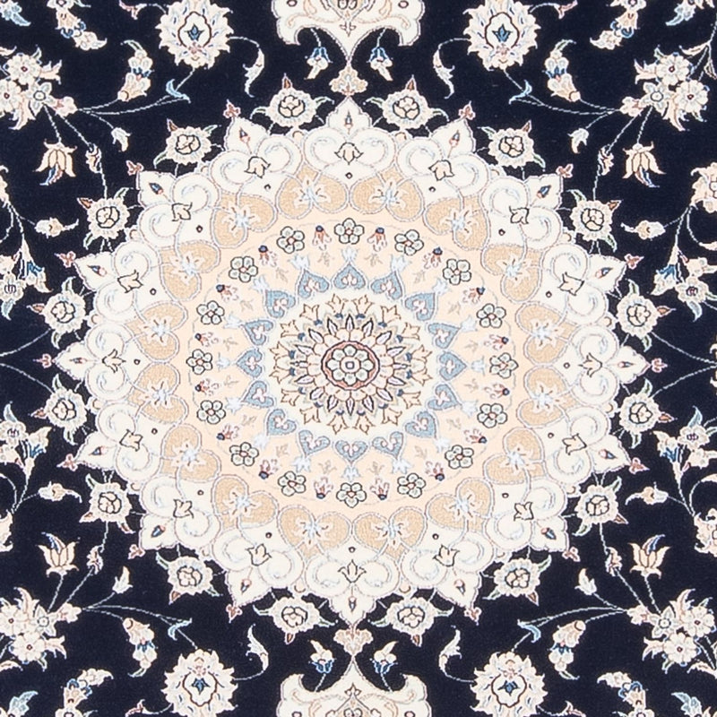 Tapis persan - Nain - Premium - 198 x 132 cm - bleu foncé