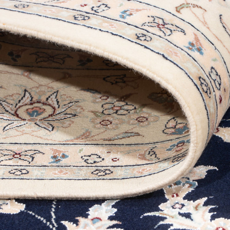 Tapis persan - Nain - Premium - 198 x 132 cm - bleu foncé