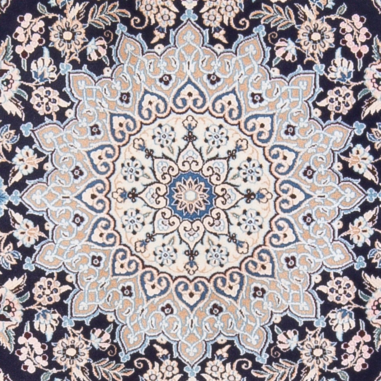 Tapis persan - Nain - Premium - 147 x 104 cm - bleu foncé