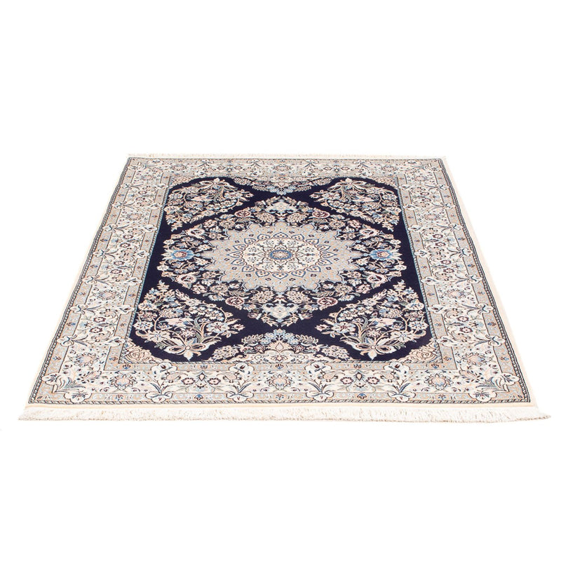 Tapis persan - Nain - Premium - 147 x 104 cm - bleu foncé