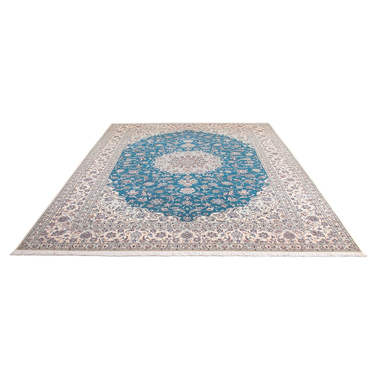 Tapis persan - Nain - Premium - 308 x 208 cm - bleu