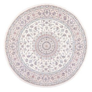 Tapis persan - Nain - Premium ronde  - 247 x 247 cm - crème