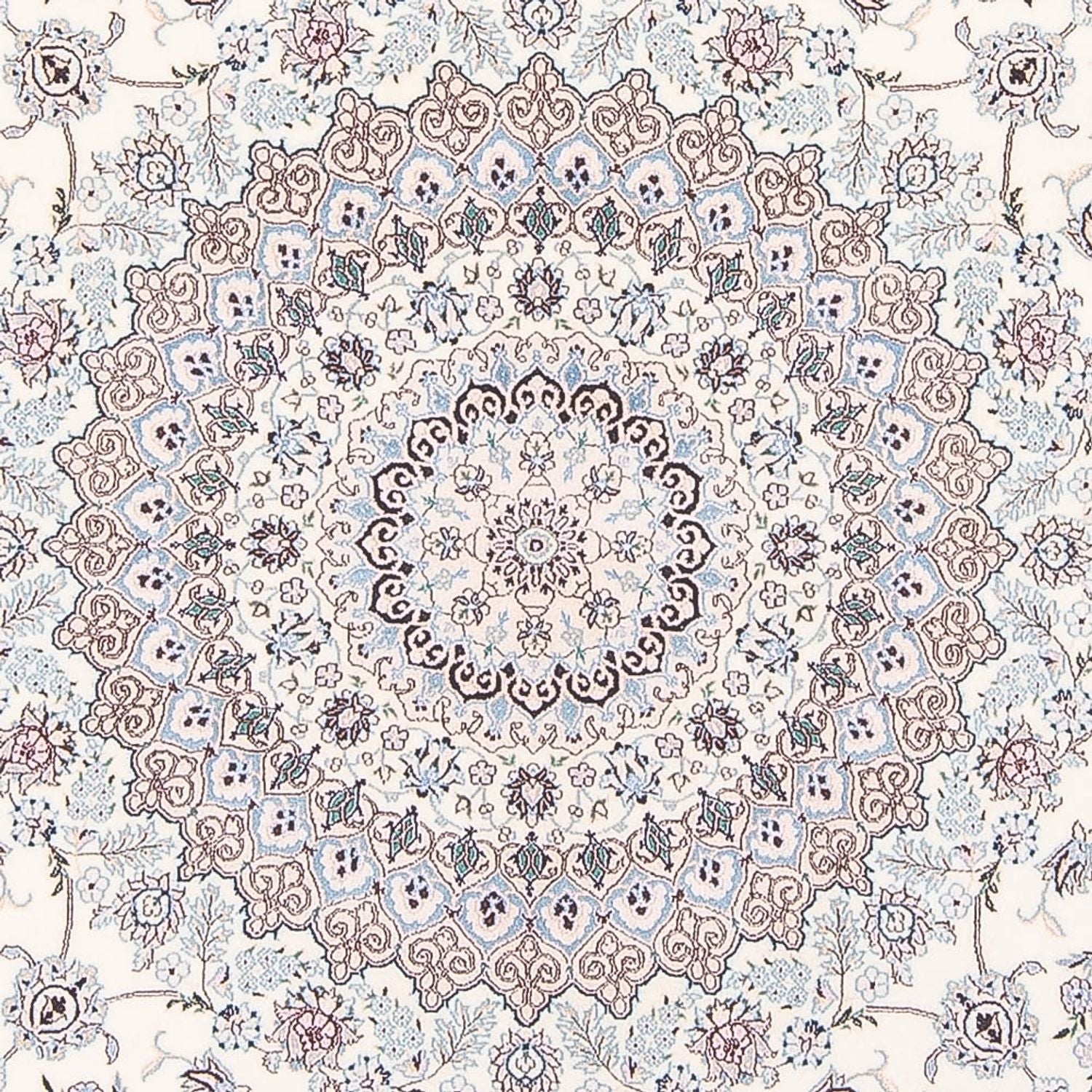 Tapis persan - Nain - Premium ronde  - 247 x 247 cm - crème