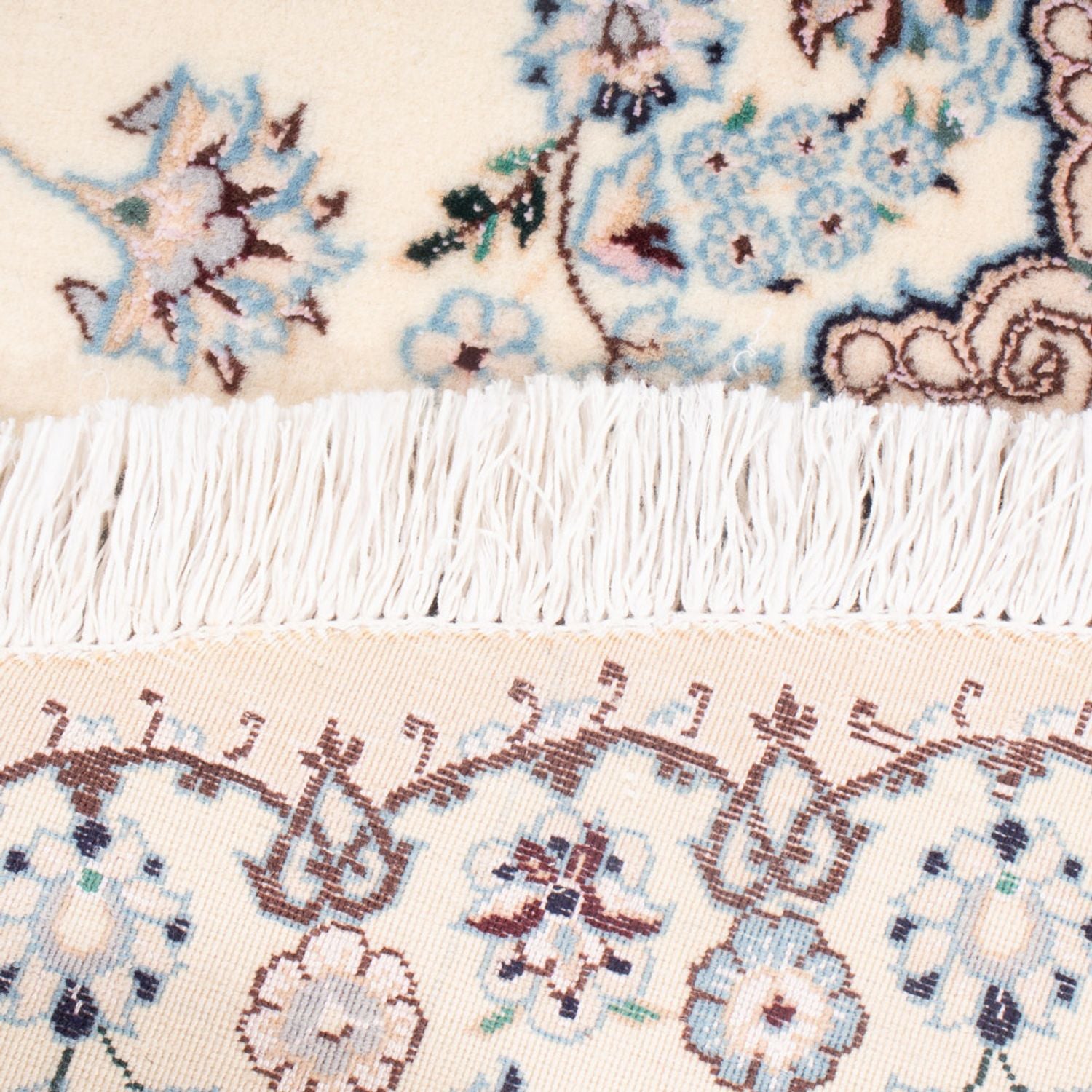 Tapis persan - Nain - Premium ronde  - 247 x 247 cm - crème