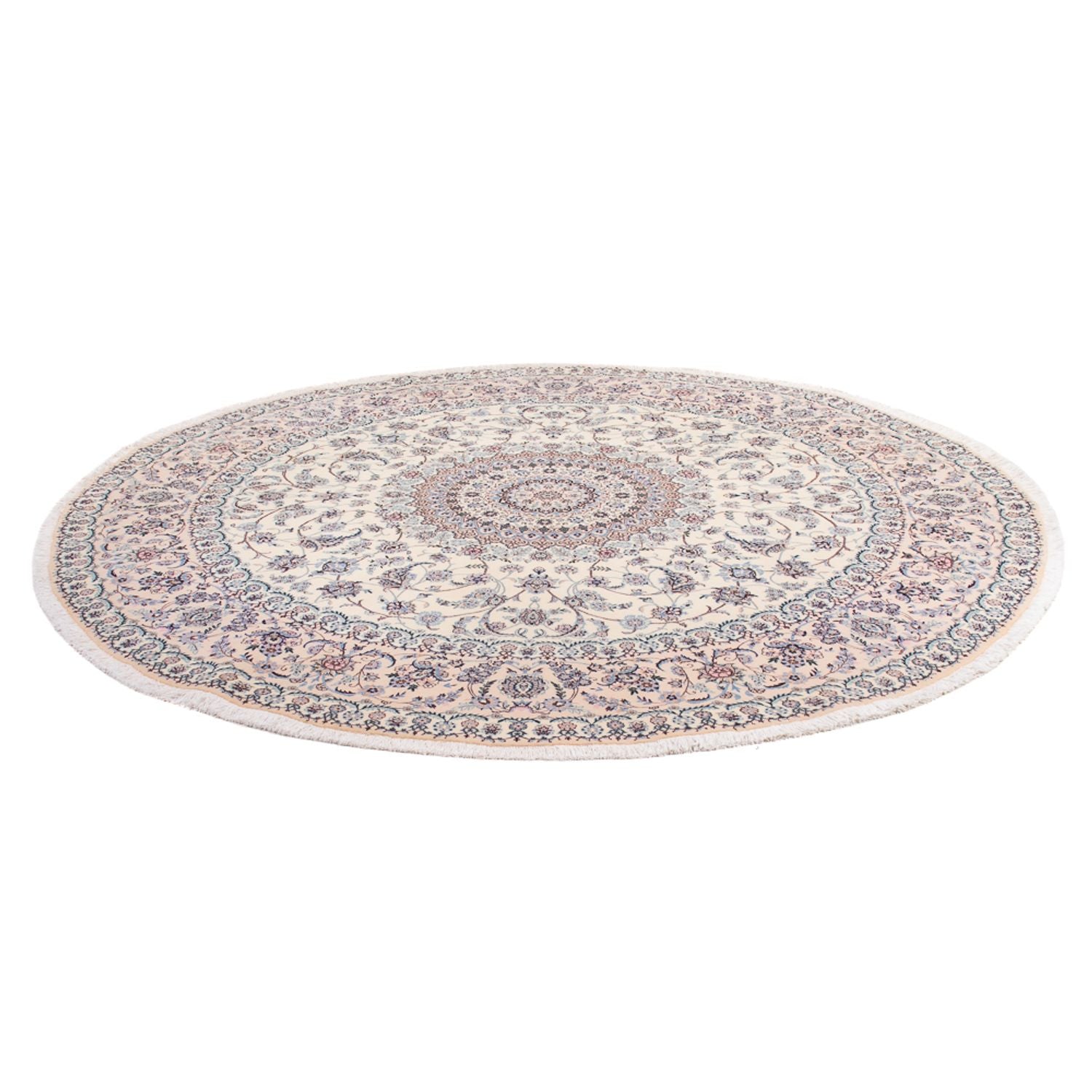 Tapis persan - Nain - Premium ronde  - 247 x 247 cm - crème