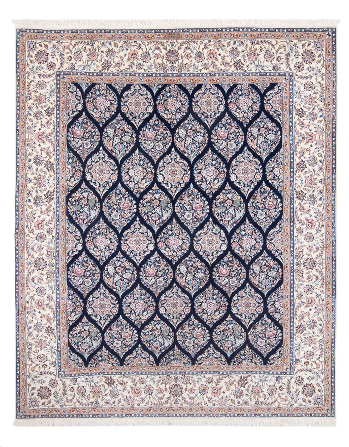 Tapis persan - Nain - Premium - 255 x 204 cm - bleu foncé