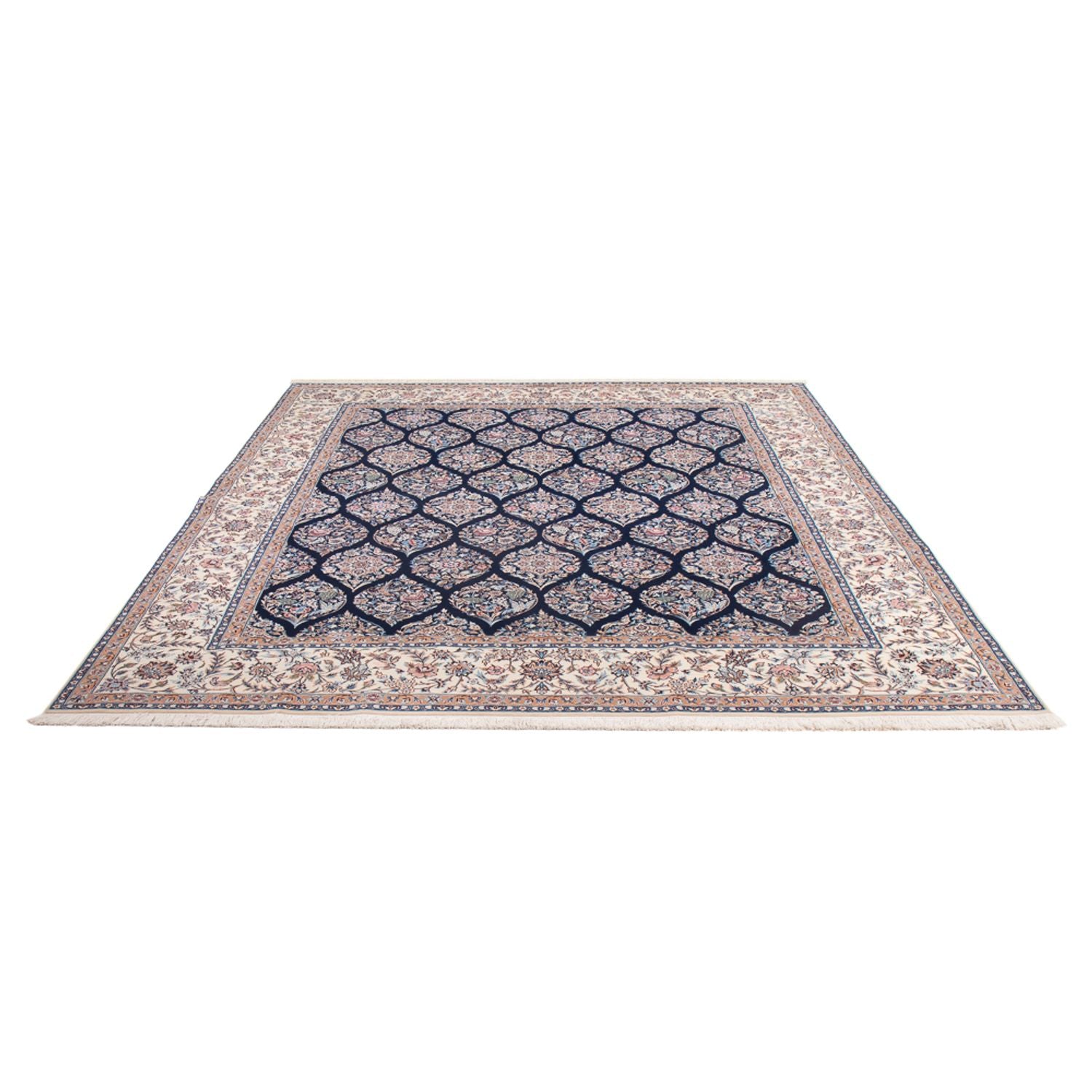 Tapis persan - Nain - Premium - 255 x 204 cm - bleu foncé