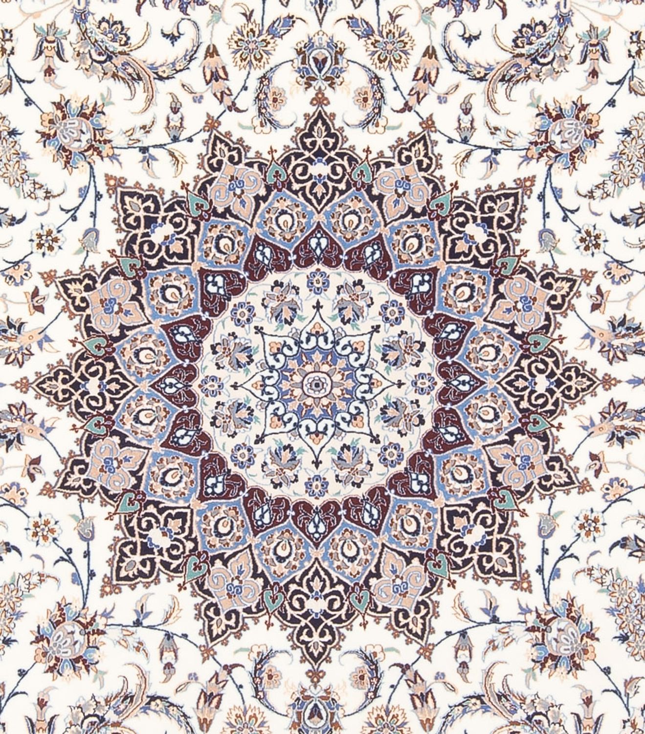Tapis persan - Nain - Premium carré  - 308 x 308 cm - crème