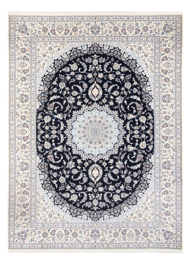 Tapis persan - Nain - Premium - 345 x 252 cm - bleu foncé