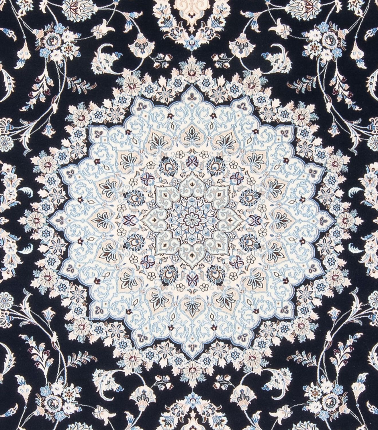 Tapis persan - Nain - Premium - 345 x 252 cm - bleu foncé