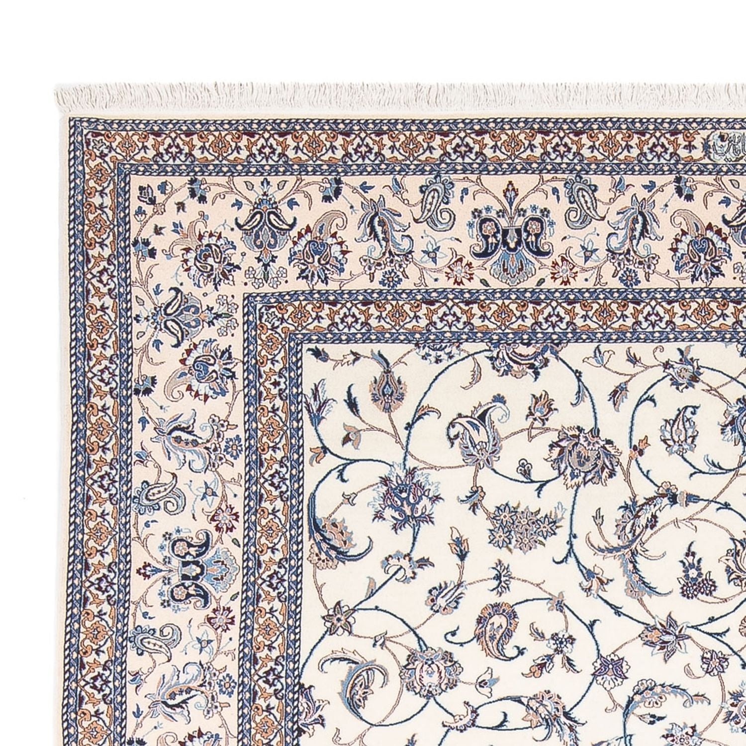Tapis persan - Nain - Premium - 305 x 204 cm - crème