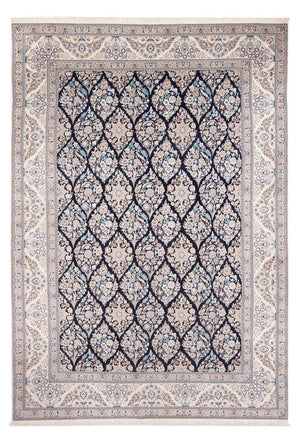 Tapis persan - Nain - Premium - 302 x 200 cm - bleu foncé