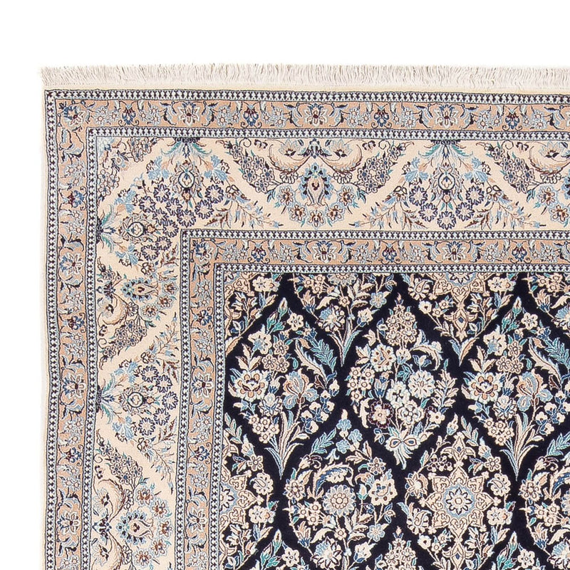 Tapis persan - Nain - Premium - 302 x 200 cm - bleu foncé
