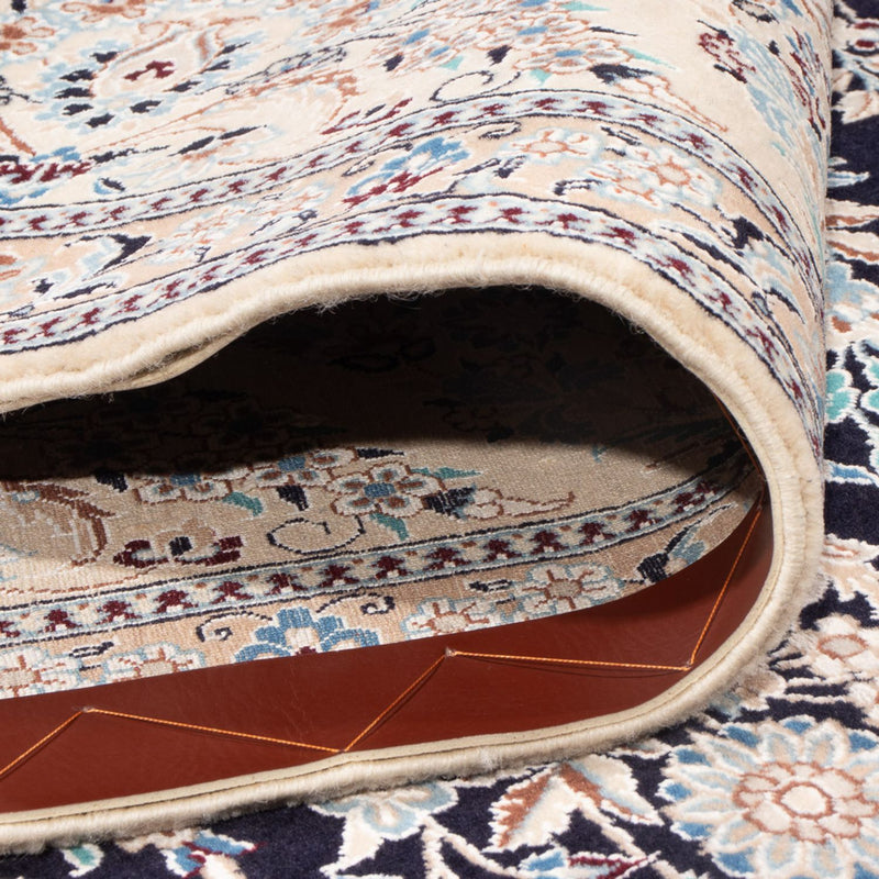 Tapis persan - Nain - Premium - 302 x 200 cm - bleu foncé