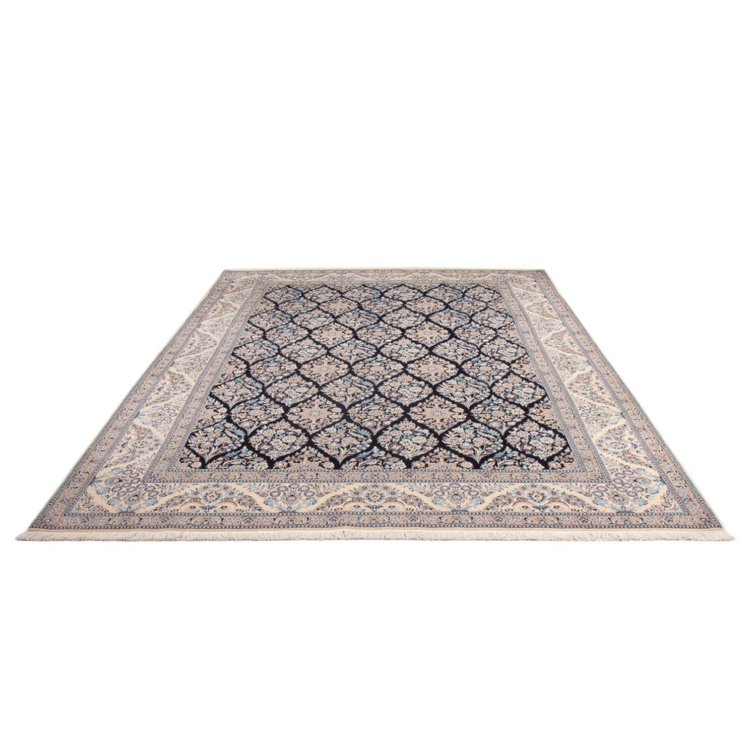 Tapis persan - Nain - Premium - 302 x 200 cm - bleu foncé
