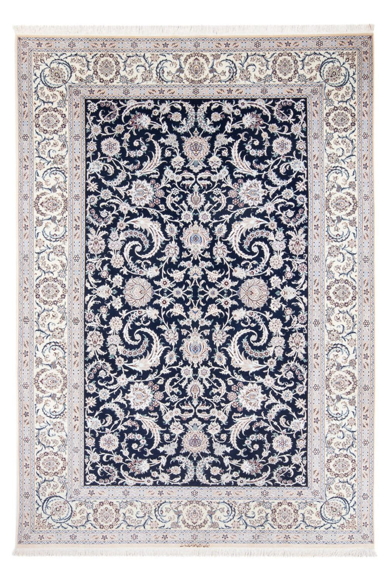 Tapis persan - Nain - Premium - 298 x 195 cm - bleu foncé