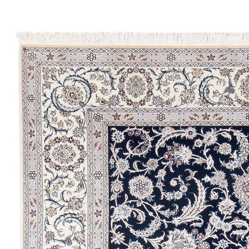 Tapis persan - Nain - Premium - 298 x 195 cm - bleu foncé