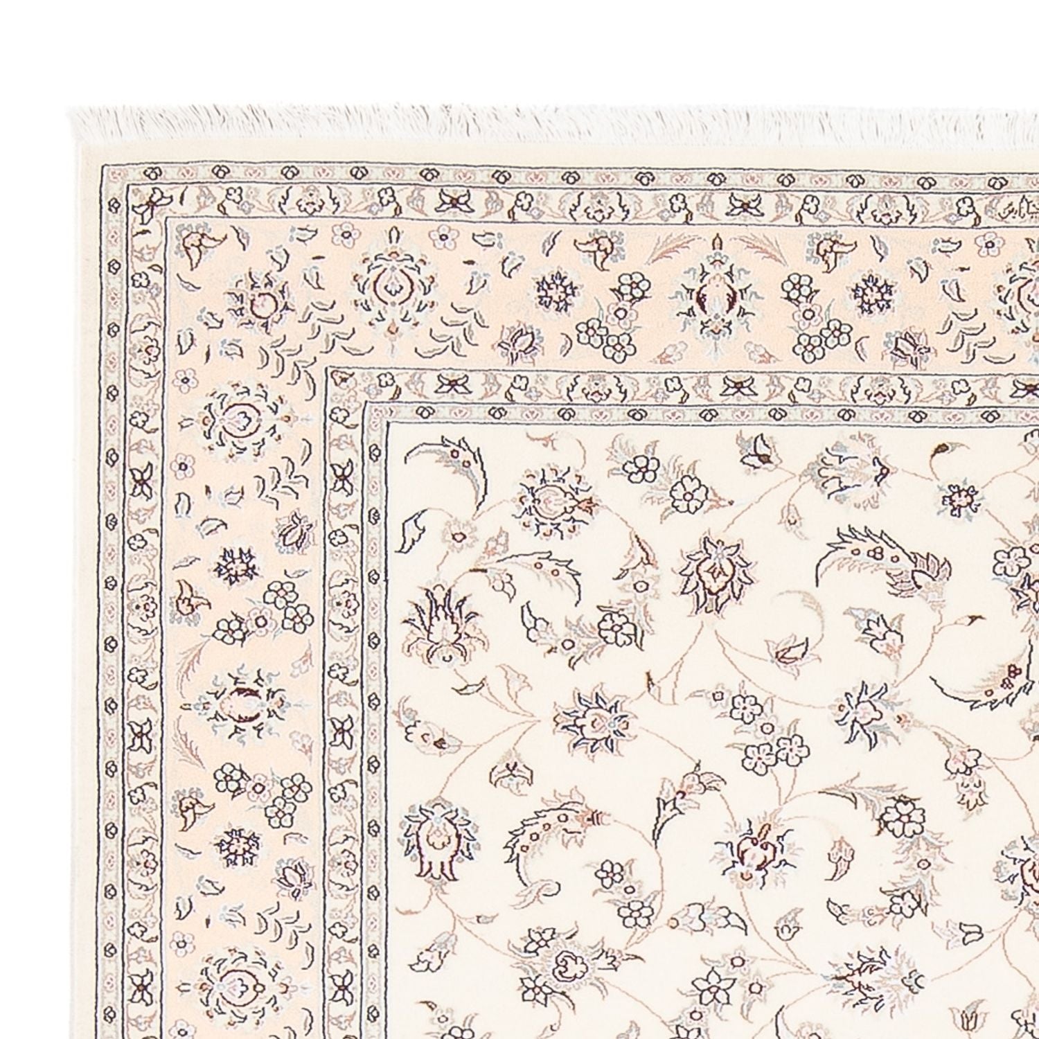 Tapis persan - Nain - Premium - 198 x 150 cm - crème