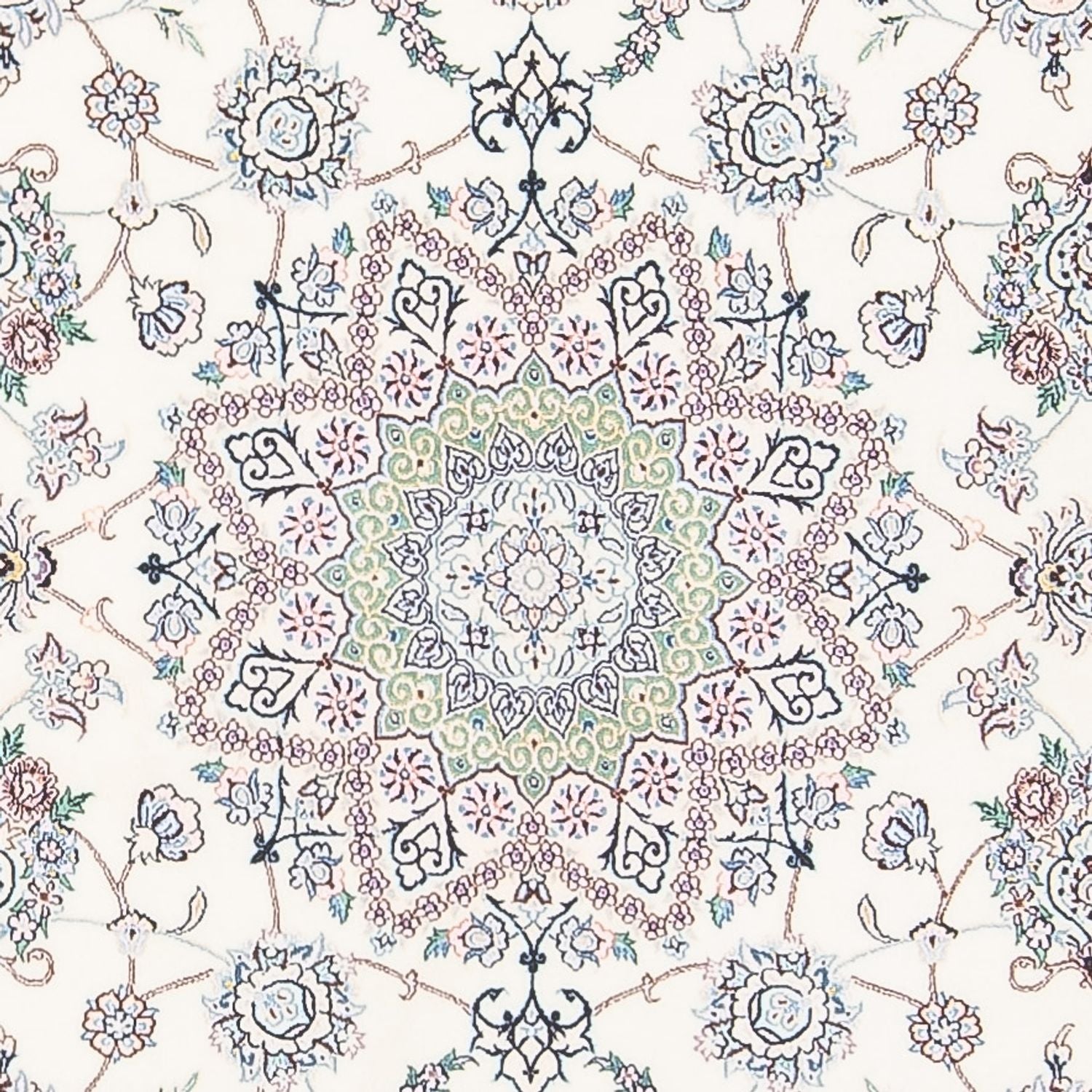 Tapis persan - Nain - Premium - 240 x 155 cm - crème
