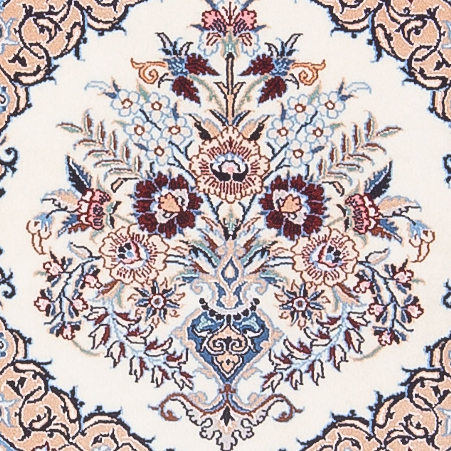 Tapis de couloir Tapis persan - Nain - Premium - 204 x 50 cm - crème