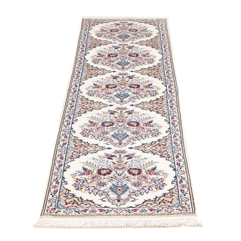 Tapis de couloir Tapis persan - Nain - Premium - 204 x 50 cm - crème