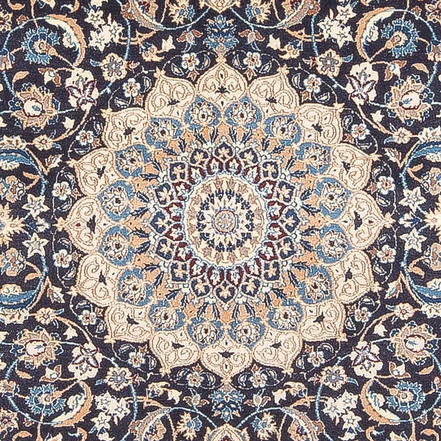 Tapis persan - Nain - Premium - 202 x 129 cm - bleu foncé